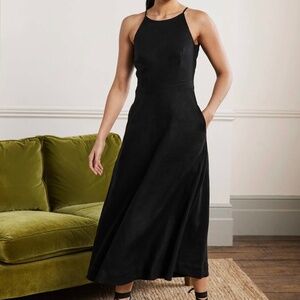 Boden Halterneck Midi Linen Dress